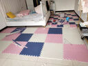 先邦入户地垫泡沫拼接垫儿童防摔垫婴儿玩耍爬爬垫夏季打地铺卧室垫子 白色+粉色+藏青【送边条】 30cm*30cm *1cm厚-16片装-无甲醛 实拍图
