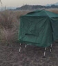 都格离地帐篷户外双人防暴雨免搭建野营加厚防晒露营垂钓野外帐篷雨棚 军绿色双人（配睡袋+防潮垫） 实拍图