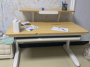 护童学习桌椅小学生可升降实木书桌写字桌椅套装【超大桌面】电脑桌 启梦1米实木+低书架 实拍图