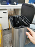 欧润哲垃圾桶脚踏带盖 30L不锈钢家用厨房客厅卫生间办公楼商用缓降定盖 实拍图