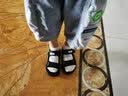 贵人鸟男童凉鞋2026夏季新款韩版小孩子儿童鞋中大童小童宝宝运动沙滩鞋 2119黑绿桔 30（内长19.2/脚长18.7） 实拍图