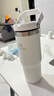 STANLEY拎拎杯吸管杯水杯保温杯大容量办公车载不锈钢杯子887ML-霜白 实拍图