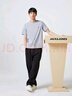 杰克·琼斯（JACK&JONES）25年男装T恤男夏季T恤舒适男士短袖凉感多色上衣纯色水洗不易走形 C13沙灰色 XL 实拍图