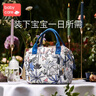 babycare妈咪包遛娃包时尚手提包妈咪外出轻便斜挎小包 塞里曼风景（绿） 实拍图