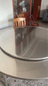 304不锈钢圆桌折叠圆餐桌家用大圆桌带转盘吃饭桌子圆形加厚10人 304#1.5米圆桌+1.0转盘特厚 实拍图