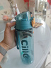 希乐（cille）塑料杯子男女学生儿童杯tritan户外运动便携水杯600ml水绿XL-2217 实拍图