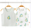 贝瑞加（Babyprints）儿童背心2件幼儿园男女宝宝午睡内衣夏季纯棉打底上衣 绿100 实拍图
