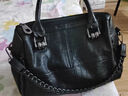 酷奇袋鼠（KUQIDAISHU）羊皮手提包女拼接波士顿包包女2025新款潮软皮单肩包斜挎包女 实拍图