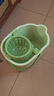 加厚宽家用拖把桶脱水桶懒人免水洗拖地神器长方形手提塑料挤水桶 【全新升级熟胶】草绿色拖地桶 实拍图