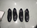 红蜻蜓男鞋新款男士商务正装皮鞋通勤低帮皮鞋漆皮德比鞋【闰月送爸爸】 黑色打孔 38 实拍图