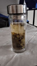 苏泊尔（SUPOR）玻璃杯茶水分离男士水杯双层高硼硅玻璃耐高温大容量泡茶杯子礼物 行砚黑500mL 实拍图