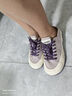 奥古狮登（Agsdon）帆布鞋女春季新款学生厚底休闲鞋一鞋两穿溶解鞋百搭女鞋 浅紫 36 实拍图