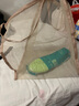 高颜值2025新款透明网纱单肩挎包时尚轻便大容量购物袋渔网沙滩包 卡其色 实拍图