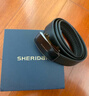 喜来登（SHERIDAN）男士皮带 商务潮流头层牛皮革 自动扣休闲裤袋 礼盒装 NL210352S 实拍图