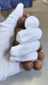 山中玉文玩麂皮手套透气小叶紫檀文玩收纳袋核桃星月金刚菩提子鹿皮包浆 透气麂皮手套+麂皮袋组合 实拍图