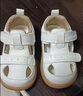 牧童宝宝学步鞋秋冬款婴幼儿童鞋软底皮面小白鞋女童机能鞋男童步前鞋 贝壳白（夏凉鞋） 22 鞋内长14.8cm 实拍图