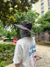 偶森防晒面罩帽子套装户外遮太阳帽男夏防紫外线钓鱼登山大帽檐护颈脖 实拍图