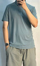 KOLON SPORT/可隆速干POLO 男士吸湿小翻领抗菌户外运动印花短袖 LHPT5MTT31-LB 浅蓝色 XL 180/100A 实拍图