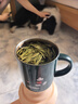 青苹果热水瓶家用保温壶玻璃内胆茶瓶暖瓶学生宿舍用小暖壶开学必备 杏仁咖【长效保温】 1.6L 实拍图