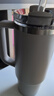 STANLEY巨无霸吸管杯水杯保温杯大容量办公车载不锈钢杯子887ML-烟灰 实拍图