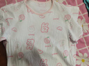 红豆女童睡裙纯棉春夏季薄款家居服儿童短袖套头睡衣A类Q3322白色160 实拍图