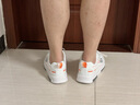 森馬男鞋2026春季新款休闲百搭软底小白鞋子男士厚底增高运动板鞋透气 白橘 44 实拍图