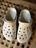 卡骆驰crocs洞洞鞋贝雅卡骆班轻便耐磨一脚蹬休闲鞋|205089 冬日白/彩色-1LI 37 /38(230mm) 实拍图