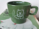 马克杯ins风萨摩叠叠学生牛奶杯可爱大容量喝水杯家用陶瓷杯 墨绿萨摩叠叠杯 实拍图