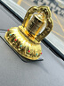 雪域印象德田车载太阳能转金轮汽车摆件车内饰品摆件中控台仪表台转金桶 (金色) 实拍图