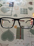 依视路（ESSILOR）男女款商务超轻镜框可配依视路镜片光学近视定制防蓝光平光眼镜 TR90-全框-1021BK-黑色 镜框+依视路A4防蓝光1.60现片 实拍图