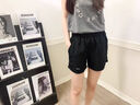 李宁短裤夏季女防走光2025新款速干短裤外穿休闲运动健身女士五分裤子 黑色【冰丝透气 夏天不闷热】 S （适合90-110斤） 实拍图