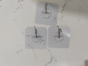 户外粘钩强力粘贴挂钩免打孔无痕承重粘胶透明厨房门后挂钩挂钩强 透明挂钩【40丝常规款】*3 个 实拍图