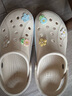 crocs卡骆驰洞洞鞋贝雅卡骆班轻便耐磨一脚蹬休闲鞋|205089 冬日白/彩色-1LI 39 (240mm) 实拍图