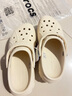卡骆驰crocs贝拉洞洞鞋沙滩鞋包头女鞋厚底拖鞋|210062 冬日白 -11S(含智必星） 35 (210mm) 实拍图