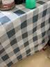 桌布新款欧式风格防水防油免洗餐桌茶几桌垫家用桌布 好运格子-蓝色（薄款） 137*152cm 实拍图