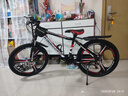 金武端自行车成人山地车公路赛车单车骑行变速超轻越野中学生初中青少年 尊享版-三刀轮-黑红色【铝架】 24寸21速 实拍图