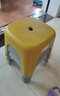 禧天龙塑料凳子家用客厅加厚成人高凳北欧简约商用椅子餐厅凳浴室马桶凳 【亮丽黄】高25厘米 方凳 1个装 实拍图