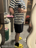 蕉内（Bananain）王一博同款305H纯棉睡衣男女士100%棉情侣家居服短袖短裤套装夏季 【王一博同款】海藻蓝横条纹 L 实拍图