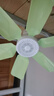 骆驼电风扇家用小吊扇小型迷你静音制冷柔风扇宿舍学生蚊帐床上大风力 六叶吊扇(绿色) 标配+3米延长线+2片叶 实拍图