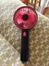 名问手持小风扇迷你usb可充电大风力电池户外手拿随身便携式办公室桌面学生宿舍台式小电扇吹饭电风扇 骑士黑【20小时超长续航】三档调节-带桌面底座 实拍图