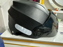 Andes HELMET3c认证电动摩托车头盔男四季女士夏季头盔安全帽四季通用夏天半盔 哑黑黑茶短【升级3C款】 均码 实拍图