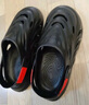 卡帝乐鳄鱼洞洞鞋男夏季包头凉鞋踩屎感沙滩鞋两用凉拖鞋男 1564 黑色 40-41 实拍图
