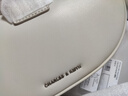 CHARLES&KEITH三角扣新月包腋下包单肩包包女包女友生日礼物CK2-50271205 Noir黑色 S 实拍图