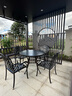 莫 家户外家具铸铝桌椅组合室外庭院桌椅露台桌椅休闲别墅花园阳台 斜格6椅+100cm兰花桌 实拍图