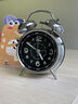 2025新款闹钟学生专用超大声机械金属打铃上学起床神器初中生钟表老式复古闹铃 深邃蓝-夜光指针【充电款】 4英寸 实拍图