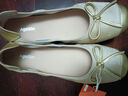奥古狮登（Agsdon）单鞋女秋季新款国风复古蝴蝶结豆豆鞋浅口平底瓢鞋 P543019 金 37 实拍图