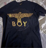 BOY LONDON【时光轮环】短袖情侣款春夏老鹰光环黑色T恤N01902 黑色 S 实拍图