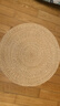 昊烨日式四季草藤编加厚蒲团飘窗榻榻米透气禅修打坐冥想地上坐垫屁股 蒲草原色(高10CM) 直径80cm【打坐专用加大款】 实拍图