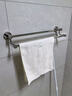 摩豪枪灰色毛巾架卫生间免打孔一字高端极简毛巾杆全铜浴室单杆浴巾架 【枪灰】铜毛巾杆-免钉/打孔 60cm 实拍图
