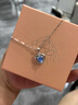 纪茵焚 CHEYINFEN海洋之心项链女小众轻奢永恒吊坠七夕情人节生日礼物送女友送老婆 海洋之星(天空蓝) 实拍图